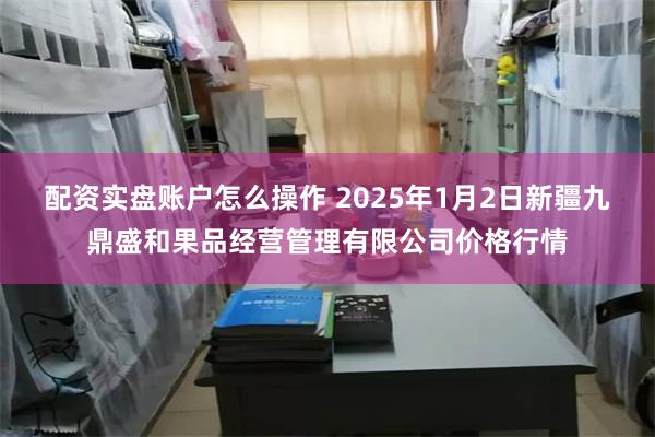 配资实盘账户怎么操作 2025年1月2日新疆九鼎盛和果品经营管理有限公司价格行情