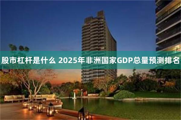 股市杠杆是什么 2025年非洲国家GDP总量预测排名