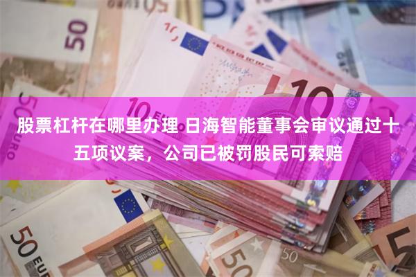 股票杠杆在哪里办理 日海智能董事会审议通过十五项议案，公司已被罚股民可索赔