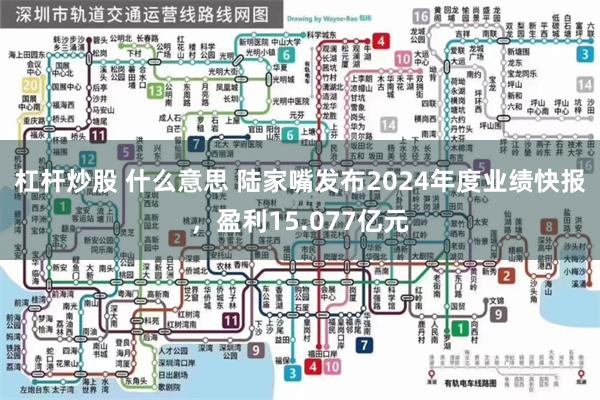 杠杆炒股 什么意思 陆家嘴发布2024年度业绩快报，盈利15.077亿元