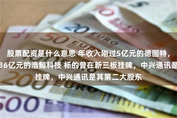 股票配资是什么意思 年收入刚过5亿元的德固特，要收购年收入36亿元的浩鲸科技 标的曾在新三板挂牌，中兴通讯是其第二大股东