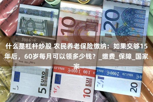 什么是杠杆炒股 农民养老保险缴纳：如果交够15年后，60岁每月可以领多少钱？_缴费_保障_国家