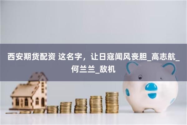 西安期货配资 这名字，让日寇闻风丧胆_高志航_何兰兰_敌机
